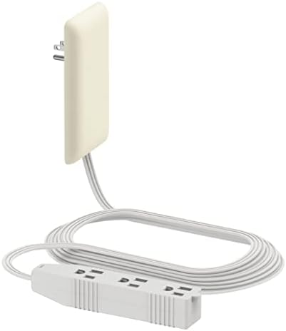LIDER Ultra-Thin Flat-Face Outlet Extender with 3 Receptacles – Space-Saving Power Strip with 3 ft Cord, ETL-Listed for Safety, Sleek White Design for Modern Interiors – Perfect Solution for Enhanced Device Charging and Versatile Placement