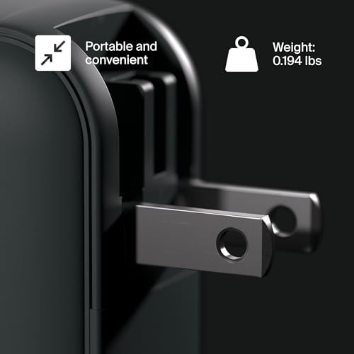 Core 65 W Ga N Fast Charger – Dual USB-C & USB-A Power Adapter for Ultimate Device Compatibility, Rapid Charging for Mac Book, i Phone 16/15/14/13/12/11, i Pad, Galaxy S24/S23 Ultra, and USB-C Laptops – Travel-Friendly Design for On-the-Go Charging Solutions