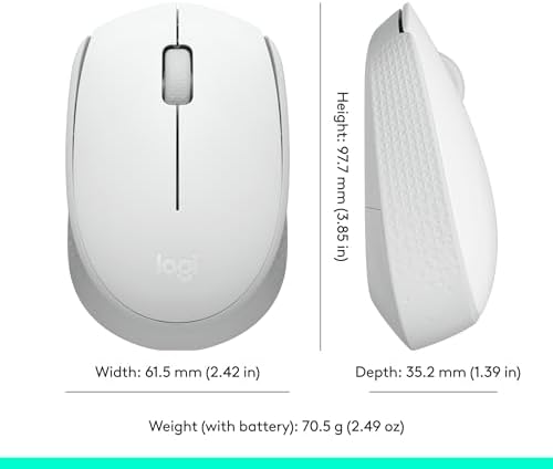 Logitech M170 Wireless Mouse – Ultra-Responsive Optical Tracking, Ambidextrous Design for All Users, 2.4 GHz USB Mini Receiver, 12-Month Battery Life, Perfect for PC, Mac & Laptop – Elevate Your Productivity with Seamless Wireless Freedom