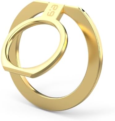 Magnetic Phone Grip Ring Stand for i Phone 16 Series – Premium Gold Kickstand Holder for Mag Safe Compatibility – Effortless Attachment for Hands-Free Streaming & Meetings – Versatile Design with Metal Stickers for Non-Mag Safe Phones – Lifetime Warranty & 30-Day Money Back Guarantee