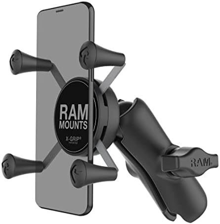 Universal RAM Mounts X-Grip Phone Holder – Secure, Durable Cradle with 360-Degree Rotation for RAM B Size 1″ Ball – Perfect for Cars, Bicycles & Hands-Free Access