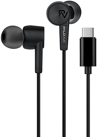 PALOVUE USB Type C In-Ear Headphones with Microphone & Volume Control – Advanced Noise Isolation Earbuds for Seamless Compatibility with Google Pixel, Samsung, One Plus, Huawei, Sony, & Mac Book – Exceptional Sound Clarity & Ergonomic Comfort for Daily Commutes, Workouts, and Entertainment