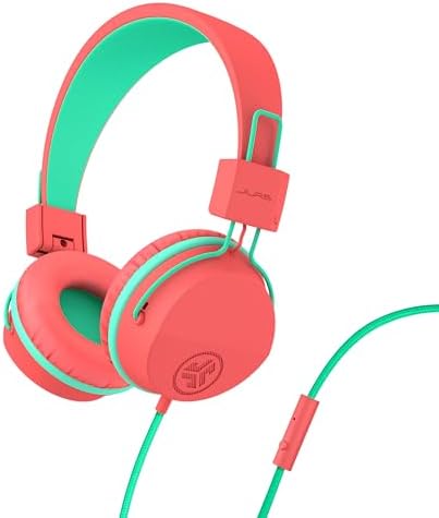 Experience Superior Sound with JLab JBuddies Studio On-Ear Kids Headphones – Safe Volume Limiter, Adjustable & Folding Design, Noise Isolation, Built-in Mic for Toddler Audio Enjoyment (Graphite/Blue) – Perfect for Home, School, and Travel