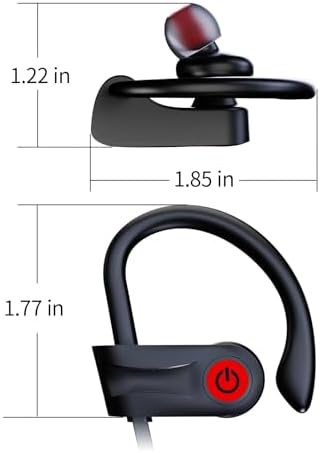 Boean Wireless Bluetooth Earbuds – IPX7 Waterproof Sports Headphones with 16 Hours Playtime & HD Deep Bass Sound for Active Lifestyles – Enhanced Bluetooth 5.3 Connectivity for Seamless Listening and Workout Performance