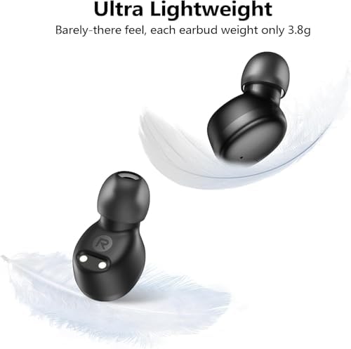 Kurdene Bluetooth 5.3 Wireless Earbuds – Featherweight Sports Earphones Delivering Rich Deep Bass and Crystal-Clear Call Clarity – Chic Light Blue In-Ear Headphones for Ultimate Comfort During Workouts and Daily Activities