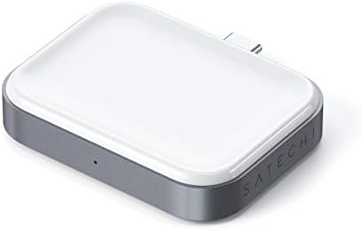 Satechi USB-C Wireless Charging Dock for Air Pods Pro & 3/2/1 – Fast, Sleek Charging Station Enhancing Your Workspace – Durable & Lightweight Design for Home, Office, and Travel Use – Effortlessly Power Your Earbuds with Style and Ease