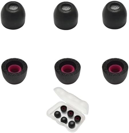 Ultimate Comfort Memory Foam Small Earbud Tips – Noise-Isolating Replacement Ear Tips with Advanced Filter Screen for Enhanced Audio Experience – 3 Pairs of Black Earphone Accessories for Superior Sound Quality and Compatibility