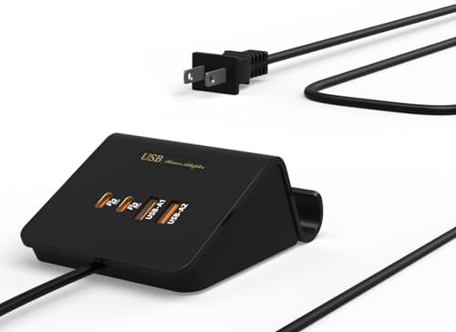 WUKUR Ga N USB C 4-Port Fast Charging Hub – High-Efficiency Multi-Device Charger for Mac Book, i Phone 14/13/12, i Pad, Samsung Galaxy & Google Pixel – Compact, Durable Design with Advanced Safety Features for Optimal Power Management and Clutter-Free Charging Experience
