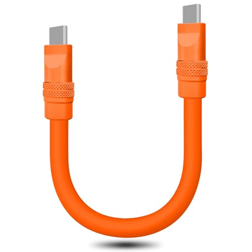 Ultra-Compact 240 W USB C Charging Cable – Sleek 4-Inch Power Bank Connector for i Phone 15/16 & Samsung Galaxy – Durable Tangle-Free Design for Effortless Portability – Essential Travel Accessory for Fast On-the-Go Charging Needs