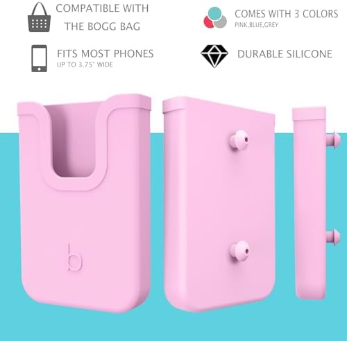 Silicone Phone Holder for Bogg Bags – Stylish and Functional Beach Accessory for i Phone & Android – Lightweight, Easy-to-Clean Vibrant Blue Attachment for Secure Device Protection During Outdoor Activities – Perfect for Sand and Surf Adventures