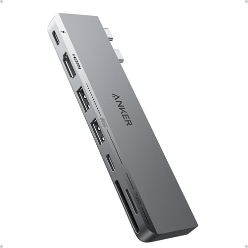 Transform Your Mac Book with the Anker 7-in-2 USB C Hub: Ultimate 4 K HDMI Adapter for Thunderbolt 4, Featuring 1 Type C & 2 USB A Ports – Perfect for Mac Book Pro 13 Inch & Air M1/M2, Boost Your Productivity Anywhere!
