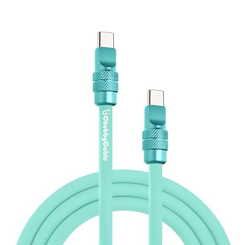 chubbycable Chubby 2.0 Anodized Version – 240W USB C Cable Reflective Shine Charge Cable Silicone Fast Charging Cable, Orange, Type C to Type C, 3.3FT – Enhanced Compatibility and Speed