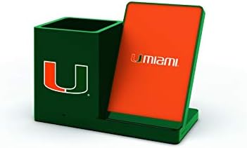 NCAA Unisex Fast Wireless Charging Stand & Desk Organizer – Stylish Multi-Device Charger for Sports Enthusiasts, Efficient Workspace Solution with Built-in Accessory Compartments