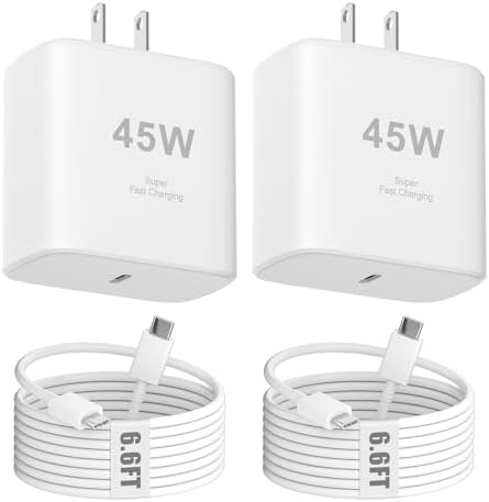 Ultra-Fast 45 W i Phone 16 Pro Max Charger with 6 FT USB-C Cable – Versatile Wall Adapter for i Phone 15, Android & More – Compact Design with Advanced Safety Features for Reliable Everyday Charging