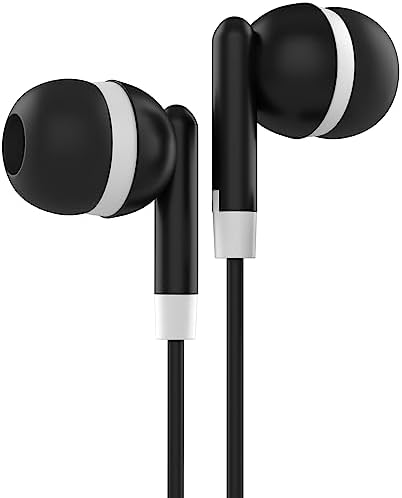 Maeline 30-Pack Noise-Isolating Earbuds with Built-In Microphone and Volume Control – Superior Stereo Bass In-Ear Headphones for i Phone, Android, PC & Laptop – Tangle-Free Design for Effortless Listening and Enhanced Compatibility