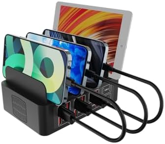 High-Power 16-Port USB Charging Hub – 200 W Multi-Device Station with 12 USB & 4 USB-C Ports for i Phone 15/14/13/12, Samsung, LG, and Sony – Rapid, Safe Charging for Home & Office – Sleek, Space-Saving Design for Optimal Device Management and Productivity Enhancement
