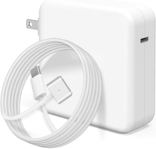 Ultra-Fast 70 W USB-C to Mag 3 Power Adapter for Mac Book Air & Pro – 15″ & 13″ Models – Includes 6.6 ft USB-C Cable for Lightning-Speed Charging – Wide Compatibility with All USB-C Devices – Intelligent Battery Protection for Extended Lifespan – Perfect Replacement Charger for 2021-2025 Mac Book Series