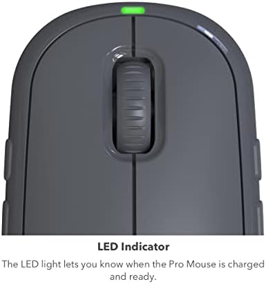 ZAGG Pro Mouse: Ultimate Multi-Device Bluetooth Mouse with Wireless Qi Charging Pad & 6 ft USB-C Cable – Ergonomic, Fast, and Universally Compatible for Tablets & Laptops