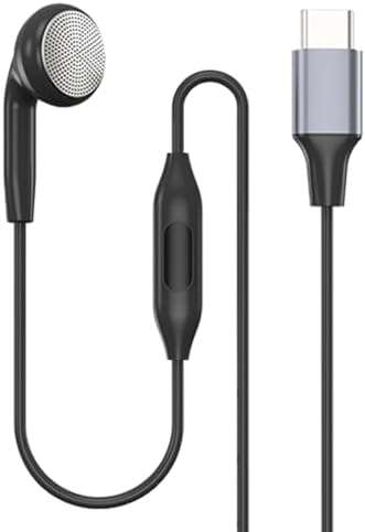 Ultra-Lightweight Single-Side Earphone with Built-In Mic and Inline Control – 3.5 mm Earbud for Exceptional Sound Clarity and Multi-Device Compatibility (Sleek White) – Perfect for Hands-Free Calls and On-the-Go Audio Enjoyment