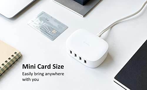 BULL 4-Port USB Fast Charging Station with 6 ft Cable – UL Listed Multi-Device Charger for Seamless Power Supply at Home & Office, Sleek White Design Perfect for Modern Smartphones and Tablets, Reliable & Efficient Charging Solution for Busy Lifestyles