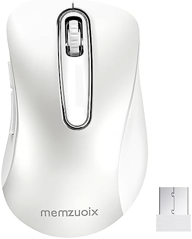 Upgrade Your Workflow with the Memzuoix 2.4 G Wireless Mouse – Ergonomic and Portable 1400 DPI USB Mouse for Laptop, PC & Desktop | 5 Customizable Buttons for Ultimate Control | Ideal for Professionals and Casual Users Alike