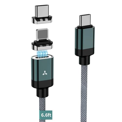 High-Performance 100 W Magnetic USB-C Charging Cable with Right Angle Design | 480 Mbps Data Transfer for Speed & Efficiency | Fast Charging Compatible with All USB-C Devices | Durable & Versatile Charging Solution