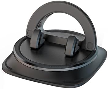 Car Phone Holder Mount, Dashboard Cell Phone Stand with Anti-Slip Base, Dual Adjustable Clips, Universal Compatibility (Ring) – Enhanced Compatibility and Speed