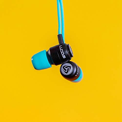 LUDOS Clamor Wired Earbuds – Premium Noise-Isolating In-Ear Headphones with Memory Foam Tips, Built-in Microphone, 5-Year Warranty – Perfect for i Phone and Samsung Users, Ideal for Students and Small Ears in Stylish Pink – Ultimate Sound Quality and Comfort for Everyday Use