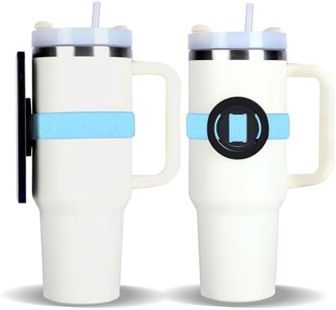 Magnetic Phone Holder for Bottles & Stanley Cups – Hands-Free Accessory with Adjustable Straps for Active Lifestyles – Lightweight & Durable Design for Gym, Shopping, and Outdoor Adventures – Sleek Black Style for Effortless Connectivity