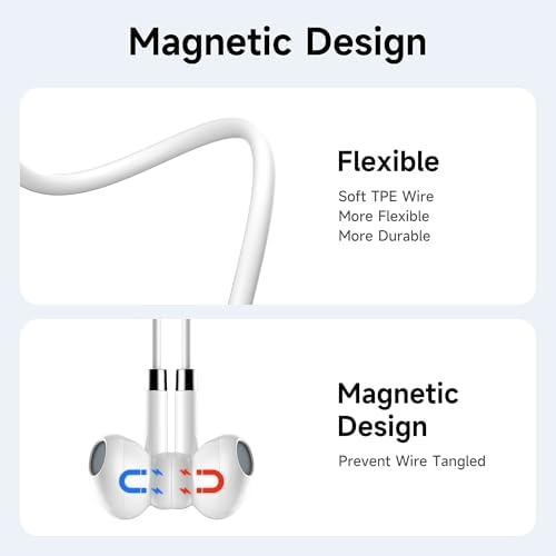 Ultimate USB C Earbuds for i Phone 16/15 & Samsung S23/S24/S25 – Wired In-Ear Headphones with Built-In Mic, Effortless Volume Control, and Superior Sound Clarity – Ideal for Music, Calls, and Podcasts – Lightweight & Rugged Design for Active Lifestyles