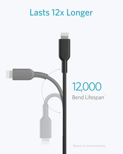 Anker 6 ft USB C to Lightning Cable – MFi Certified Fast Charging Cable for i Phone 13 Pro, 12 Pro Max & Air Pods Pro – Durable Design with Power Delivery Support – Tangle-Free Connectivity for Effortless Use