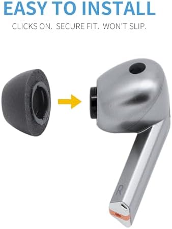 Enhance Your Audio Journey with Comply True Grip Memory Foam Earbud Tips for Samsung Galaxy Buds3 Pro | Ultimate Comfort, Secure Fit, and Superior Noise Isolation | Convenient Removal & Cleaning Tool Included | Available in Black (S/M/L) – Ideal for Audiophiles and Active Lifestyles