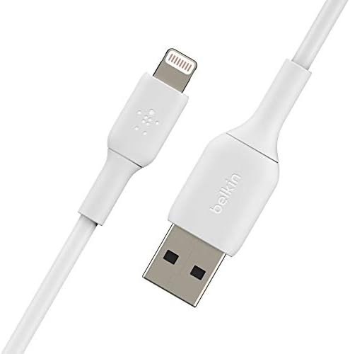 Belkin Boost Charge 9.8 ft Lightning Cable – MFi Certified Apple i Phone Charger for Fast, Convenient Charging – Durable & Tangle-Free USB to Lightning Cord in Sleek White Design – Perfect Length for Uninterrupted Use – Elevate Your Apple Device Experience
