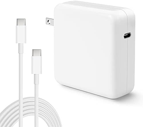High-Speed 96 W USB-C Power Adapter for Mac Book Pro & Air – Ultimate Compatibility with 6.6 ft Charging Cable for Quick, Efficient Charging – Safeguard Your Devices with Intelligent Protection Technology – 12-Month Warranty Included