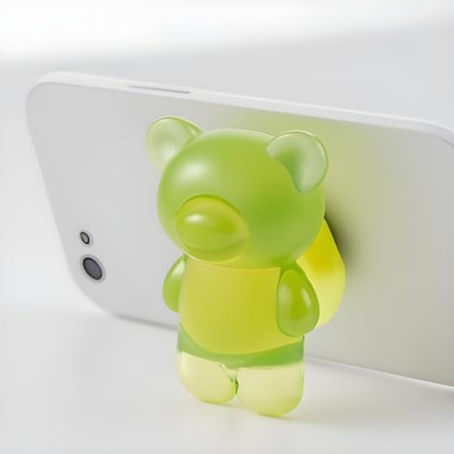Whimsical 3 D Gummy Bear Phone Grip Stand – Portable Magnetic Finger Holder for Enhanced Stability and Comfort – Cute Collapsible Anti-Slip Design for Cellphones & Tablets – Vibrant Pink Color for Fun, Functional Style – Effortless Attachment & Removal for On-the-Go Convenience