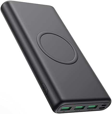 Ultra-High Capacity Wireless Portable Power Bank – 33,800 m Ah with 15 W Fast Wireless Charging & 25 W PD QC 4.0 – Versatile Dual Input & 5 Output Ports – Ideal for i Phone 16/15/14/13/12 & Android Devices – Essential Travel Companion with Enhanced Speed and Durability