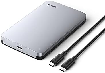 UGREEN USB C Hard Drive Enclosure for 2.5″ SATA SSD & HDD – Premium Aluminum Adapter with USB 3.1 Gen 2 Technology for Ultra-Fast Data Transfer – Compatible with Mac Book Pro, Air, WD, Seagate, Toshiba, Samsung, Hitachi – Enhanced Performance with UASP Support for Effortless Storage Solutions
