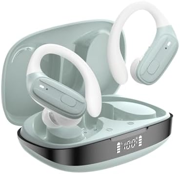 High-Performance Bluetooth Sports Earbuds with 50-Hour Battery Life – Advanced Noise Cancelling Wireless Headphones in Striking Green, IPX7 Waterproof Design for Ultimate Durability and Comfort, Perfect for Gym, Running, and Outdoor Activities