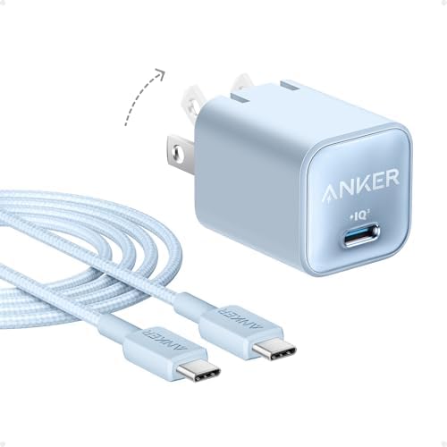 Anker Nano 30 W USB-C Charger Block – Ultra-Compact Fast Charger for i Phone 16/15, Galaxy Devices, & i Pads – Travel-Friendly Design with Power IQ 3.0 for Rapid, Efficient Charging & Enhanced Device Life – Perfect for Mag Safe Accessories and On-the-Go Power Needs