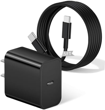 30 W USB-C Fast Charger for Motorola Edge & Razr – Rapid Power Delivery with 5 FT Cable – Essential Charging Solution for 2021-2024 Smartphones – Compact, Durable, and Safe for Everyday Use