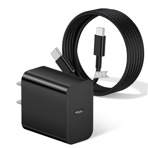 Ultra-Fast 20 W USB-C Charger for Samsung Galaxy – 5 FT Type C Cable for Rapid Charging Efficiency – Compatible with S10+, S9, A Series & More – Perfect Power Adapter for Home, Office, and Travel Use – Durable and Reliable Charging Solution for All Your Devices