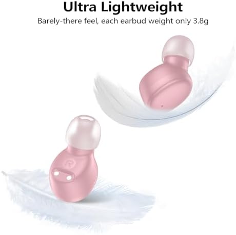 Kurdene Bluetooth 5.3 Wireless Earbuds – Featherweight Sports Earphones Delivering Rich Deep Bass and Crystal-Clear Call Clarity – Chic Light Blue In-Ear Headphones for Ultimate Comfort During Workouts and Daily Activities