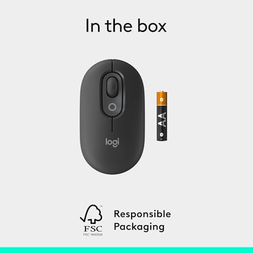 Logitech POP Wireless Mouse in Heartbreaker Rose – Customizable Emojis, Silent Click Technology, Precision Scrolling & Multi-Device Compatibility for Effortless Navigation and Personal Expression