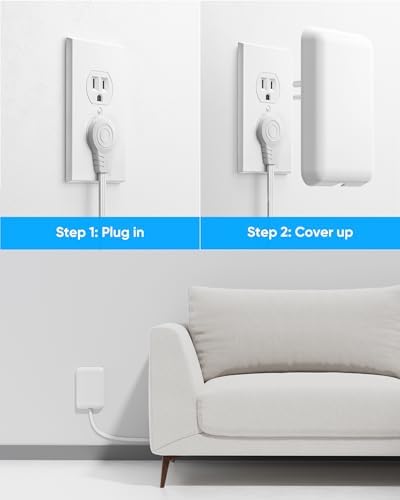 Olcorife Slim Profile Flat Extension Cord Power Strip with 6 Versatile Outlets and 3 Fast-Charging USB Ports, 2000 Joules Surge Protection, 5 FT Space-Saving Cord for Organized Power Solutions in Tight Spaces and Modern Environments