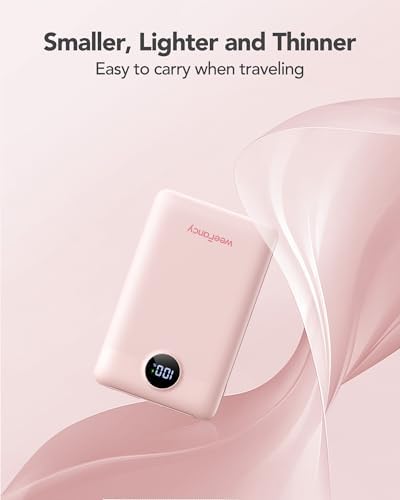 Ultra-Slim 10,000 m Ah Mini Power Bank with Built-in Cables – 22.5 W Fast Charging USB-C Battery Pack for i Phone 16/15/14 and Samsung Galaxy 24/23 – Essential Travel Charger for On-the-Go Power Needs