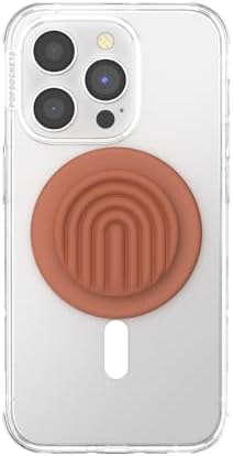 Mag Safe-Compatible Pop Socket Grip & Stand – Secure Magnetic Phone Accessory for Uninterrupted Wireless Charging, Stylish Curves Mist Design for Enhanced Hands-Free Viewing and Texting Experience