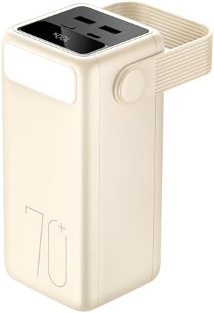 Ultra High-Capacity 70,000 m Ah Portable Power Bank with 22.5 W Fast Charging – Triple Output USB-C Battery Pack for i Phone, Samsung & i Pad – Essential for Camping, Travel & Emergencies – Real-Time LED Display, Built-In Flashlight & Advanced Safety Features for Reliable Power On-the-Go