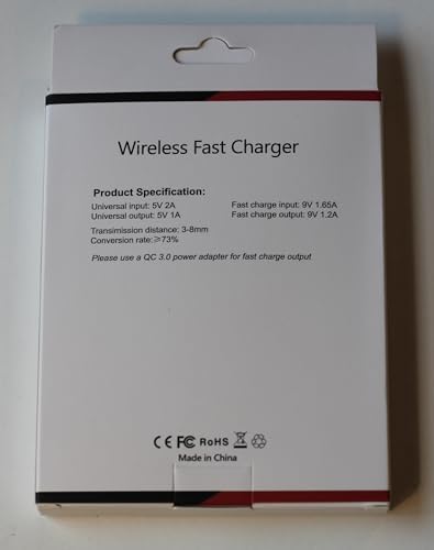 Ultra Slim 6 mm Wireless Fast Charger – Qi-Certified 10 W for i Phone & Android – Compact, Non-Slip Charging Pad with Advanced Safety Features for Effortless Power-Up Solutions