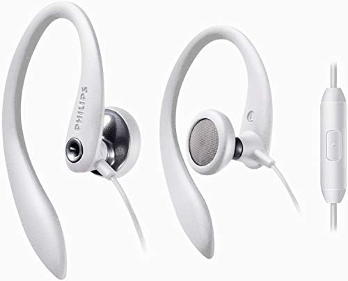 Philips Ergonomic Over-Ear Sport Earbuds with Microphone – Premium Sound Quality for Runners and Gym Enthusiasts, Sweat-Resistant Design for Ultimate Comfort and Stability During Workouts