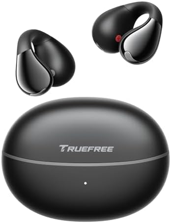 Elevate Your Sound Experience with truefree B1 Open-Ear Wireless Earbuds – Cutting-Edge Bluetooth 5.4 Technology, Immersive Spatial Audio, Ultra-Lightweight Clip-On Design, 25-Hour Long Battery Life with Quick Charge, Effortless Multipoint Connectivity for Smooth Device Switching, and Customizable Audio Settings via App for Personalized Listening Excellence. Perfect for Active Lifestyles, These Innovative Earbuds Combine Comfort and Awareness, Allowing You to Enjoy Music, Podcasts, and Calls While Staying Aware of Your Surroundings. Designed for Everyday Use, Whether at the Gym or on the Go, truefree B1 Offers Unmatched Sound Quality and Convenience, Transforming Your Audio Journey with Each Note.